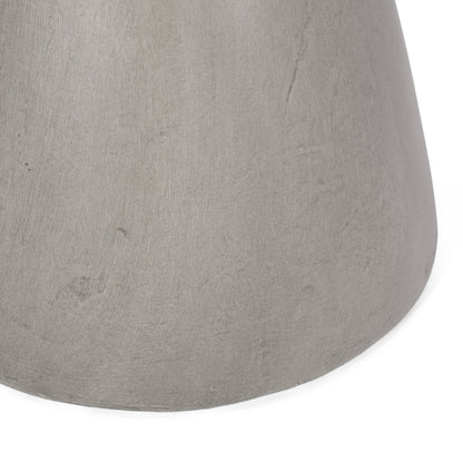 Modern Outdoor Lightweight Concrete Side Table with Hourglass Design