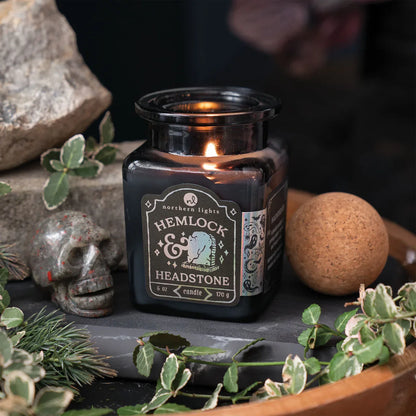 Hemlock &amp; Headstone Soy Candle