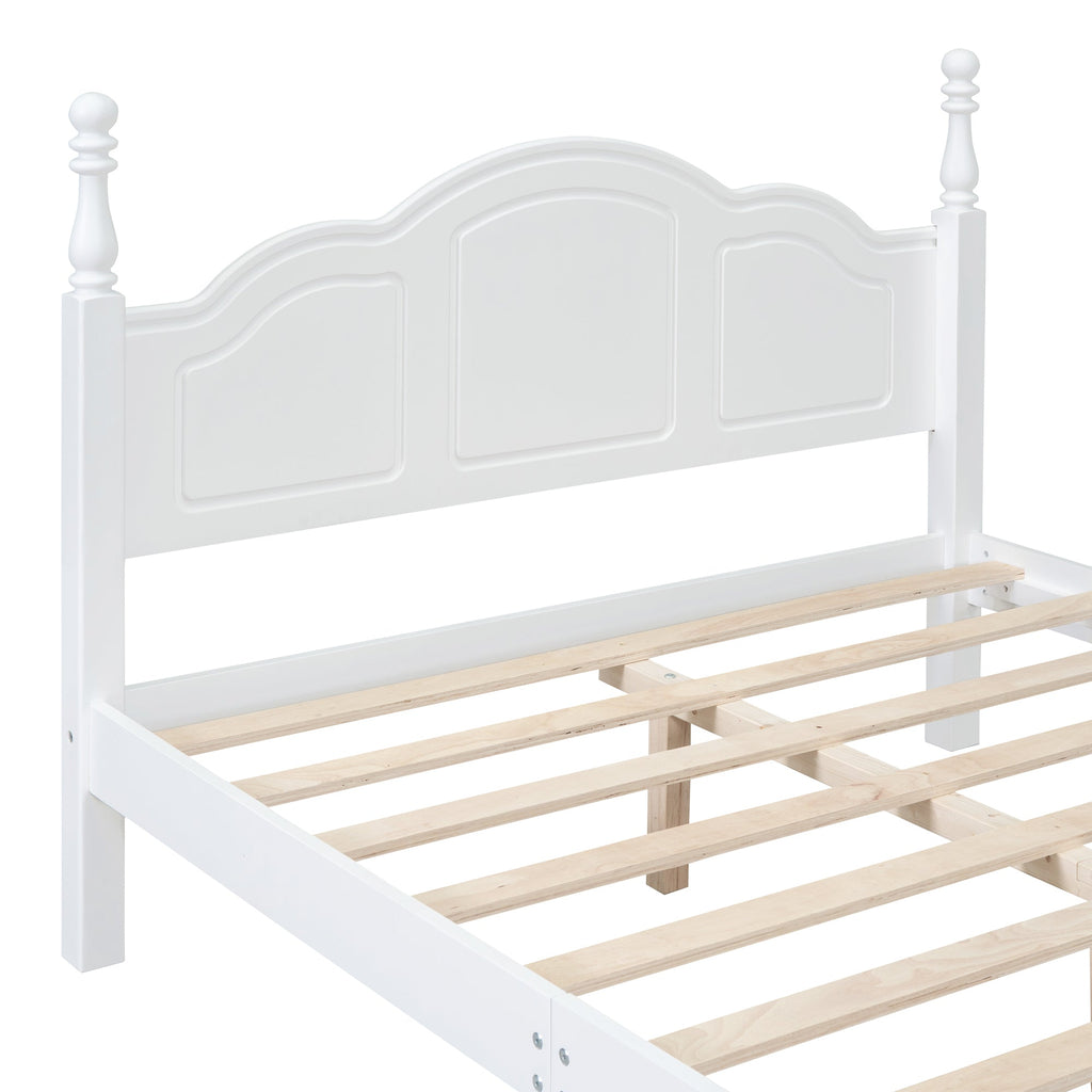 Full Size Farmhouse Bed Frame in White