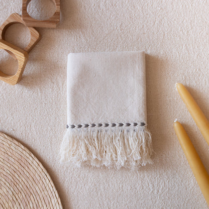 Gray Braid Detail Napkin | Set of 2