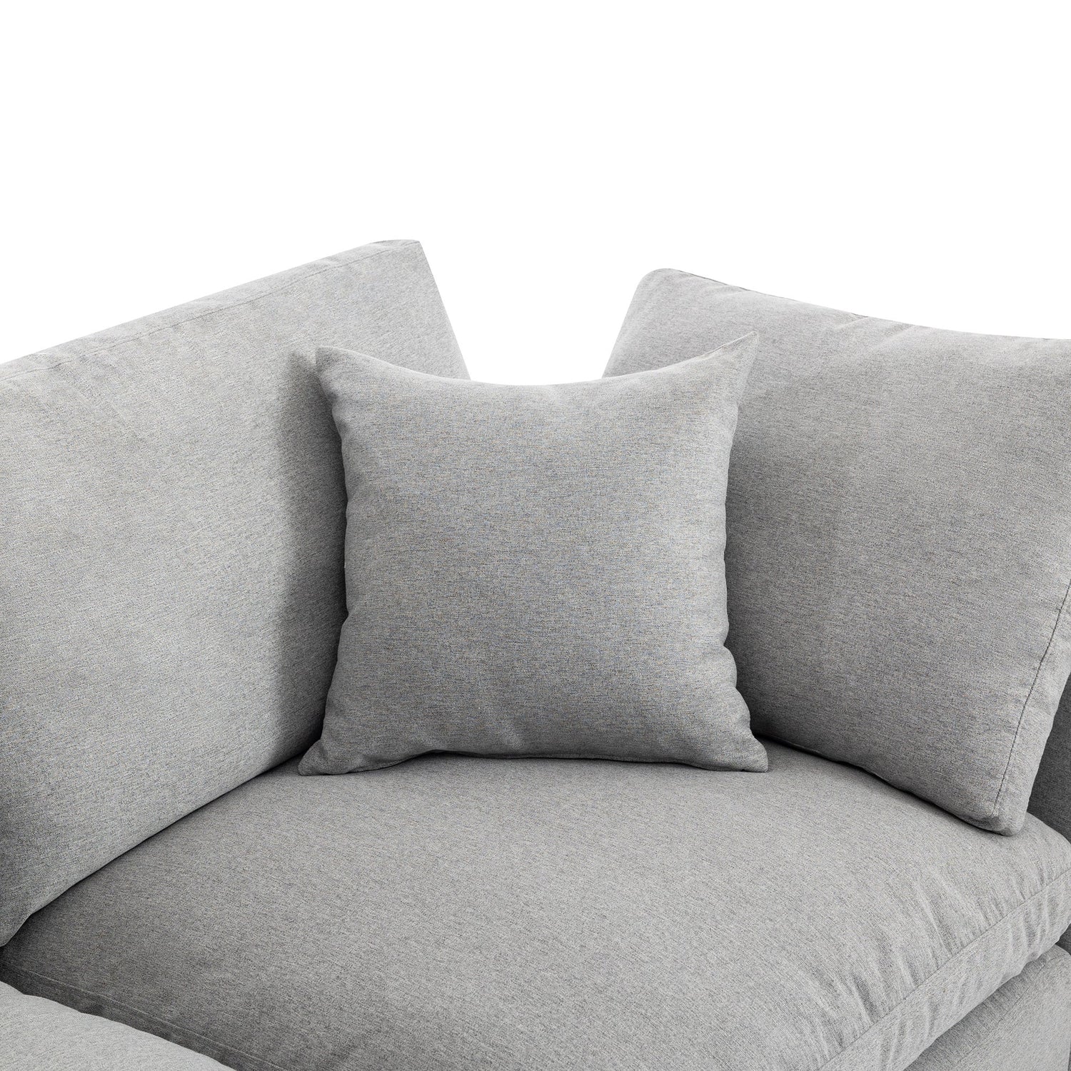 Down Filled Sectional Sofa in Grey