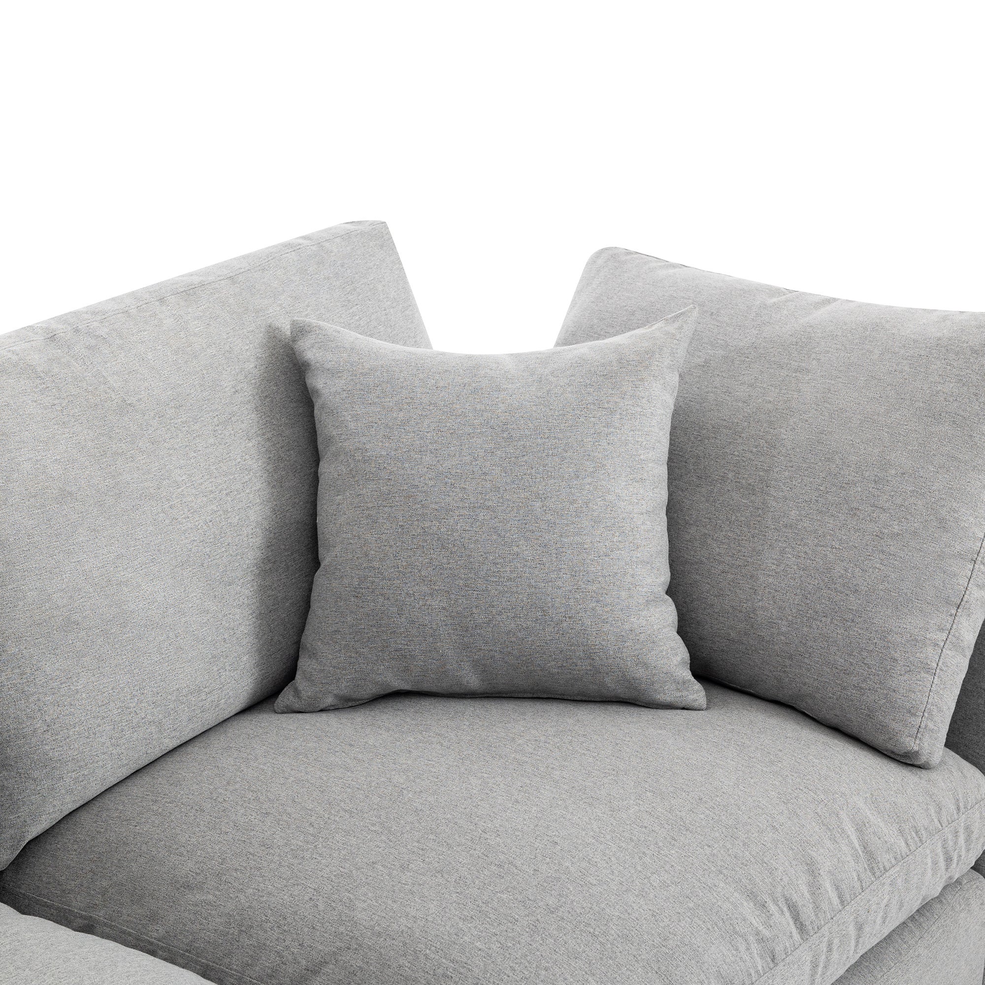 Down Filled Sectional Sofa in Grey