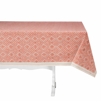 Hand Block Printed Cotton Tablecloths - Multiple Colors