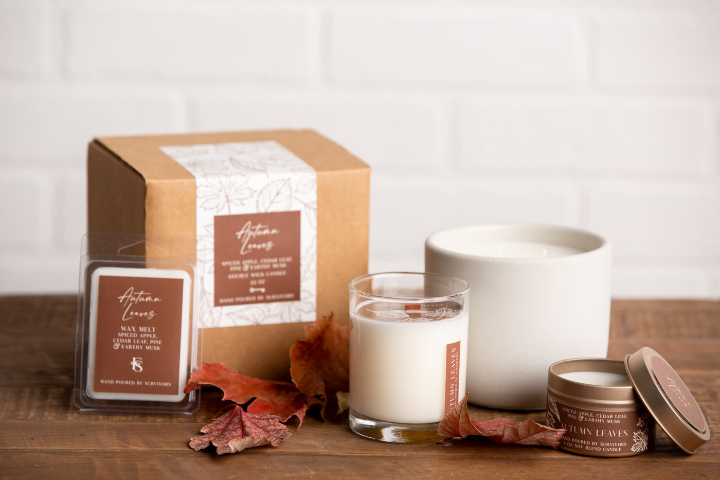 Autumn Leaves 7.5 oz Wooden Wick Candle