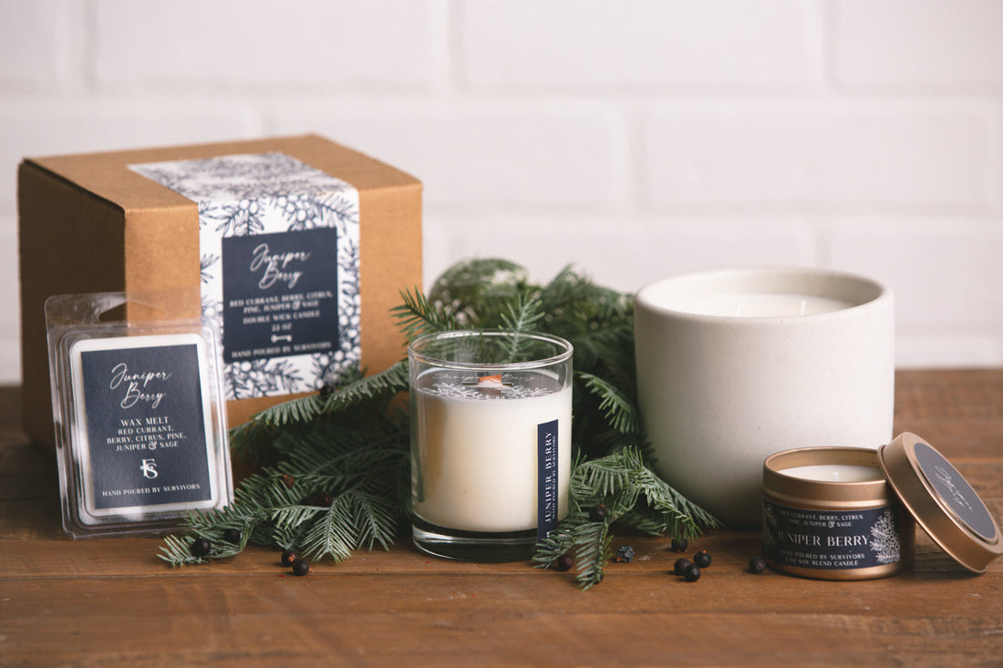 Juniper Berry Wooden Wick Candle