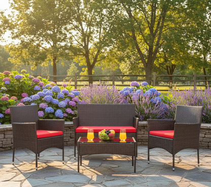 4 Pc Outdoor Patio Furniture Sets