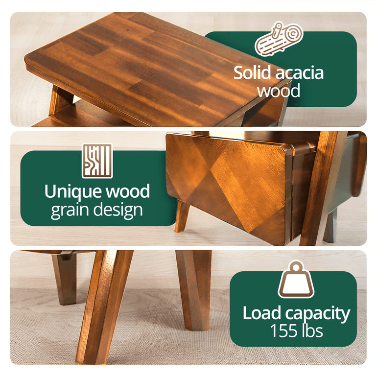 Rorns Rum Nightstand with Drawer - 2 Colors