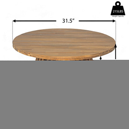 2 Piece Set - CLAREMONT 3 SEATER DAYBED + ACACIA WOOD TABLE