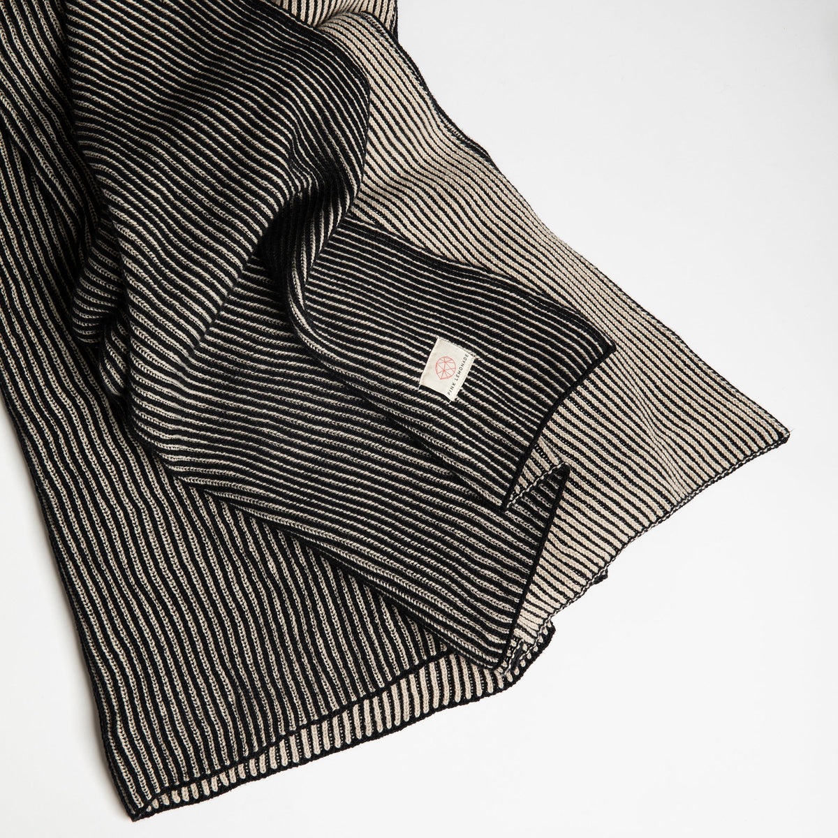 Ribbed Organic Cotton Knit Throw Blanket