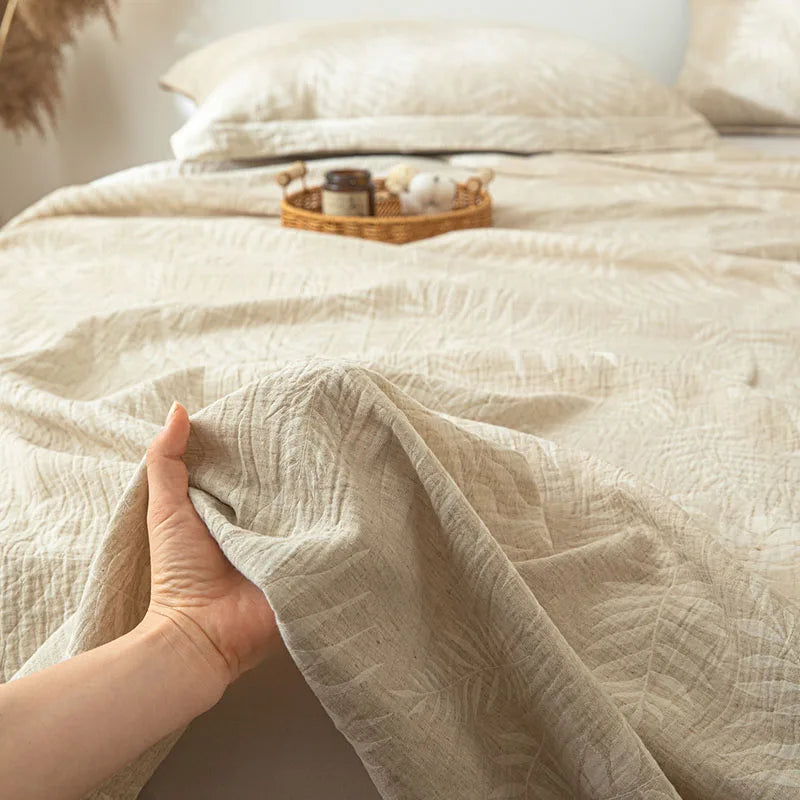 Luxury Cotton/Linen Blend Sheet Set - 3 piece - multiple sizes - khaki