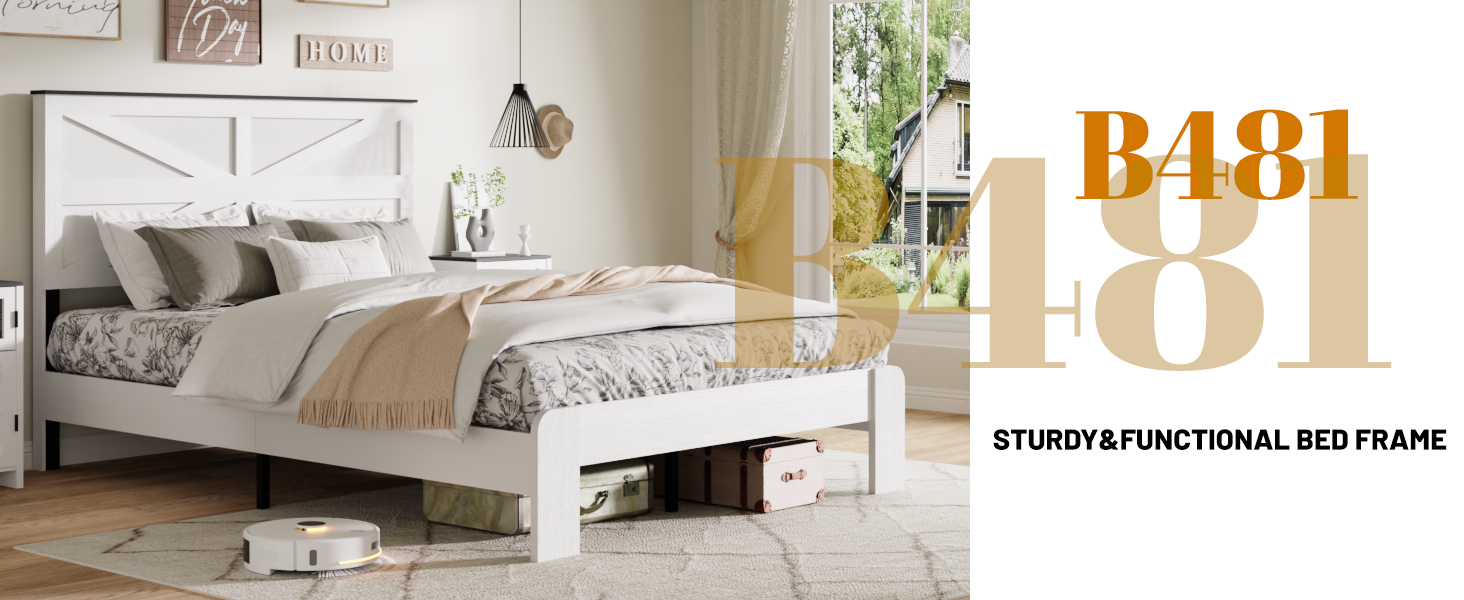 Farmhouse Platform Bed Frame - Queen