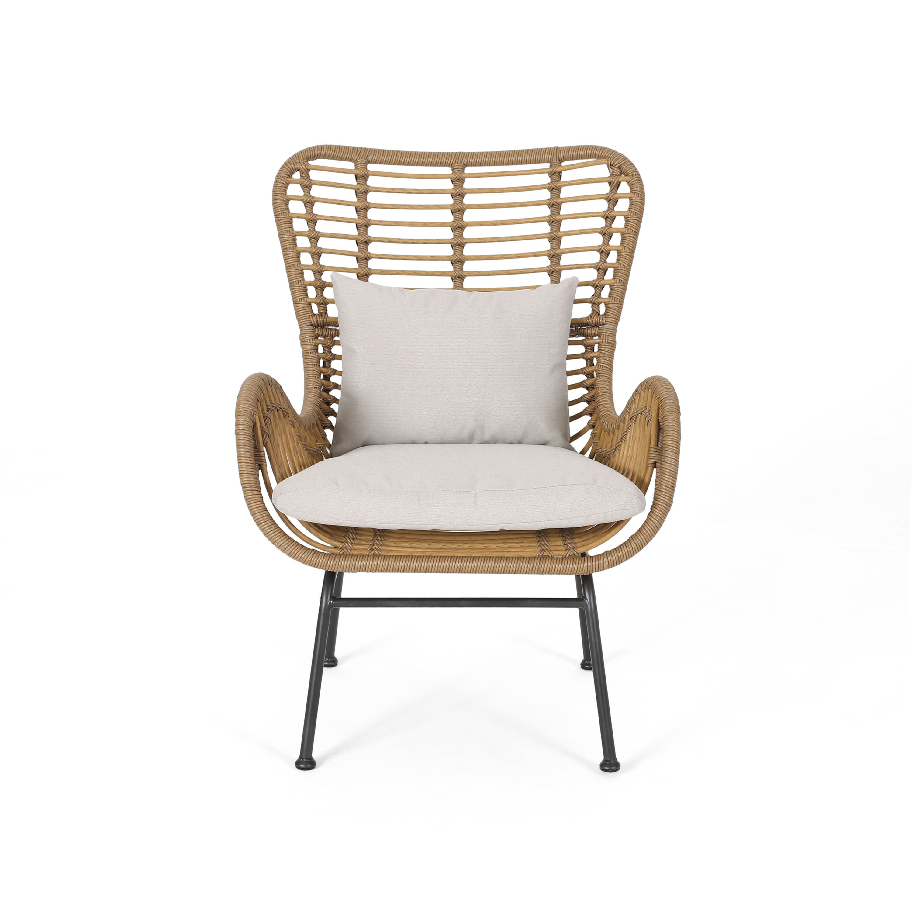 Outdoor Rattan Accent Chairs - set of 2