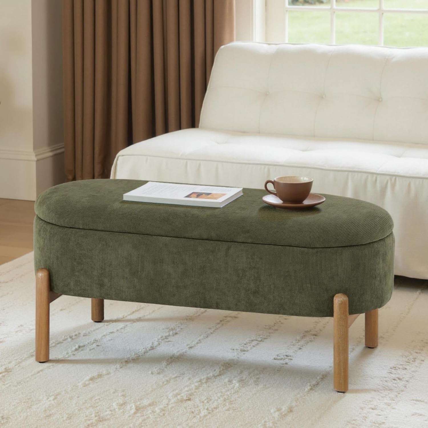 Green Storage Bench