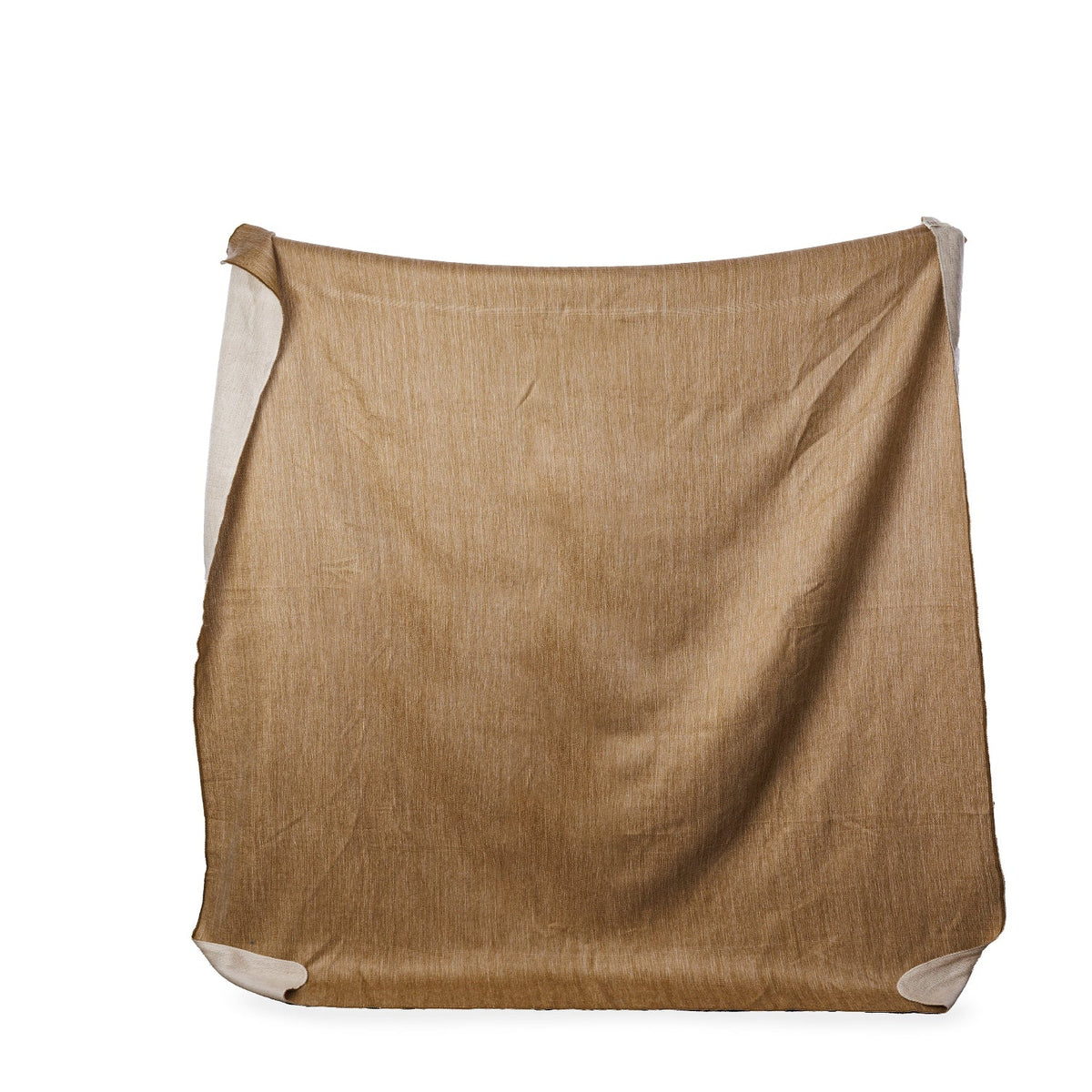 Reversible Handwoven Alpaca Throw Blanket | Camel &amp; Cream | Kani Collection