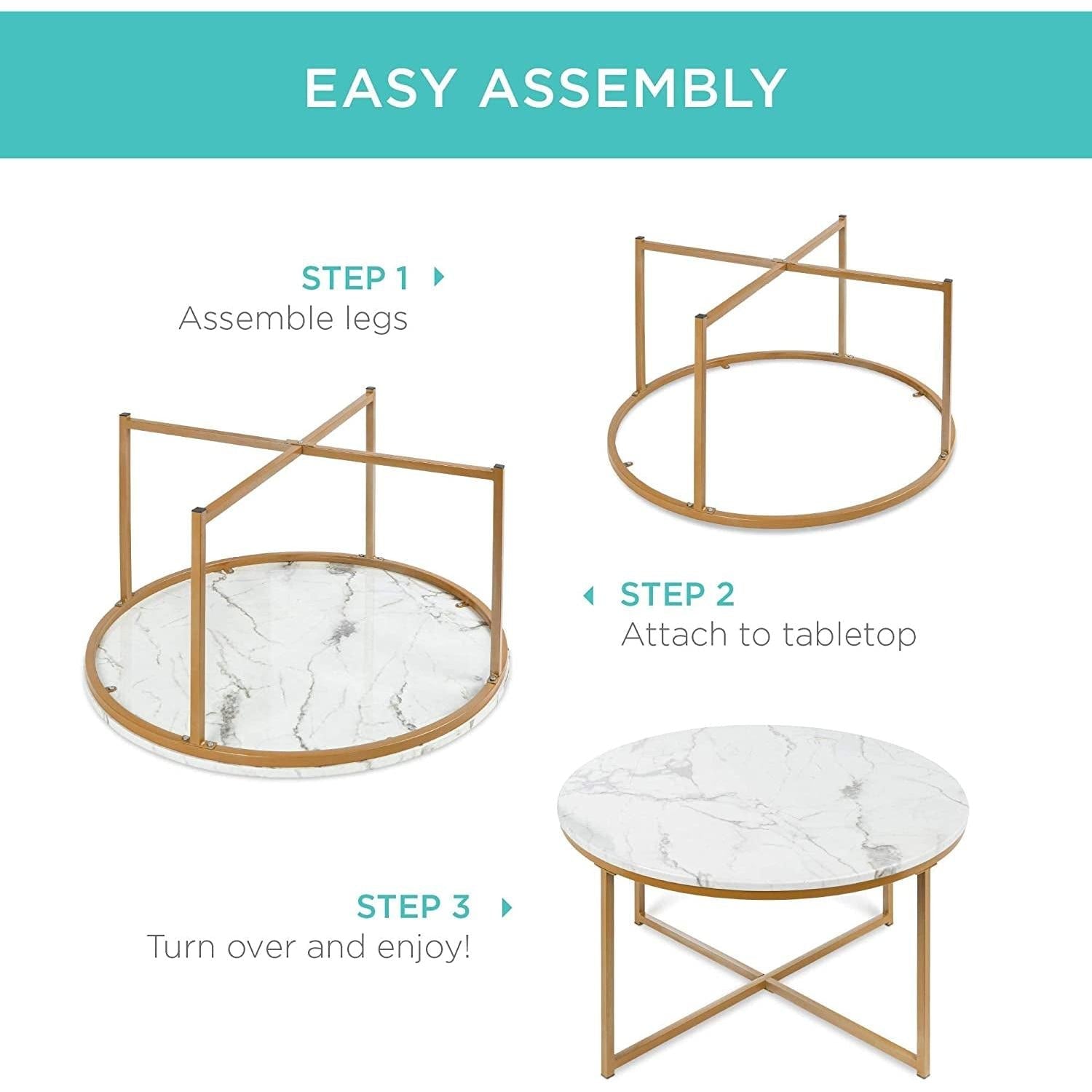 Marble and Gold Coffee Table