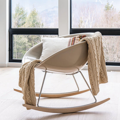 Chunky Cable - Textured Sustainable Knit Throw Blanket