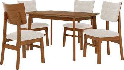 Solid Wood Dining Set For Small Spaces  - 5 Pc Set