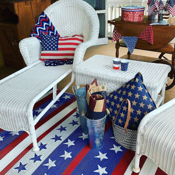 Stars and Stripes Outdoor Mat