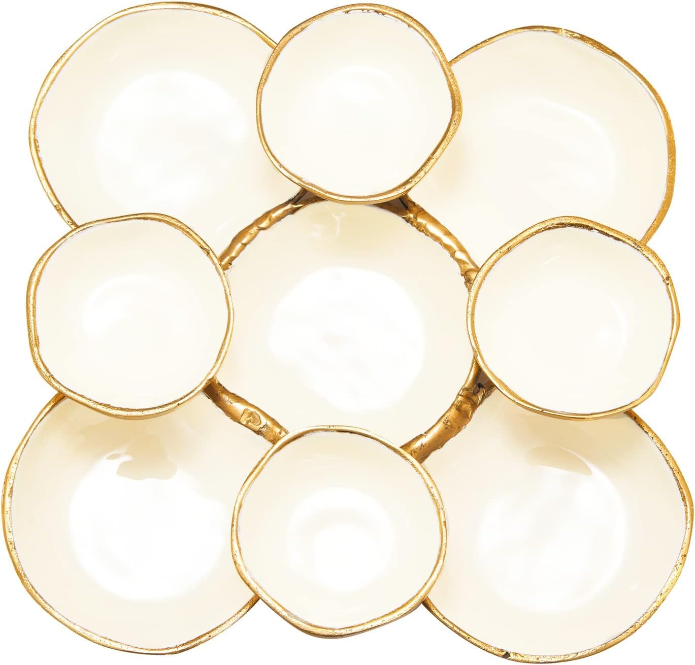 Cluster of 9 Round Serving Bowls