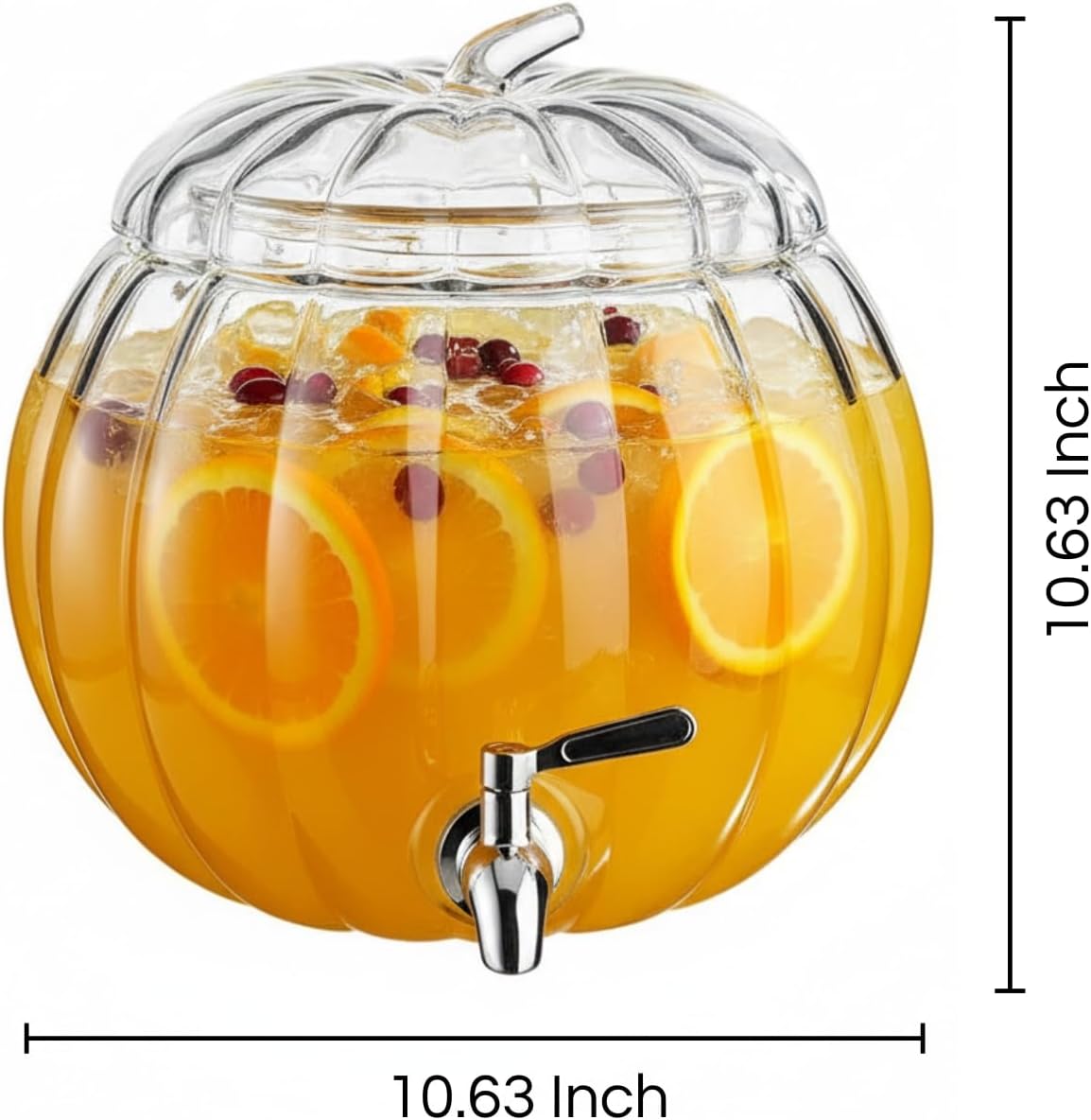 Glass Pumpkin Drink Dispenser - 2 Gallon