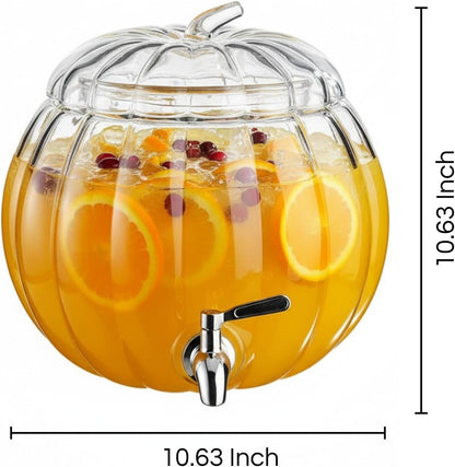 Glass Pumpkin Drink Dispenser - 2 Gallon