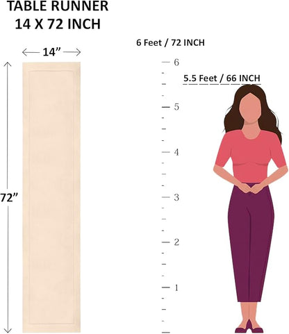 100% Pure Linen 14 x 72 Inch Table Runner - Buttercup