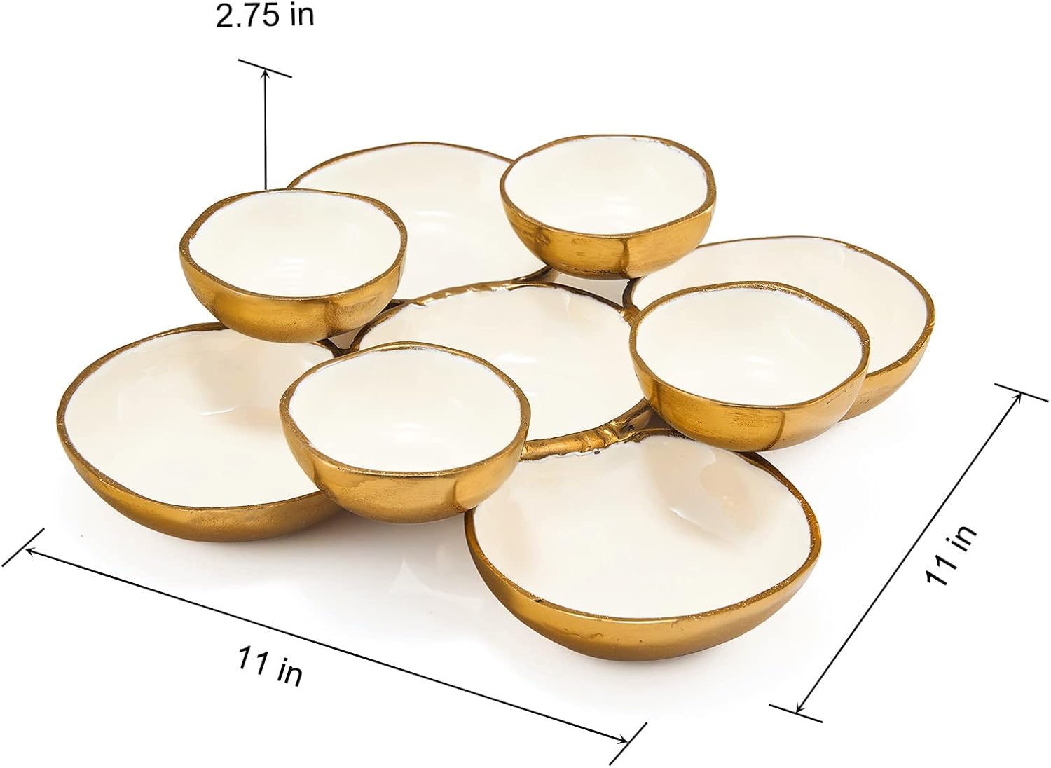 Cluster of 9 Round Serving Bowls