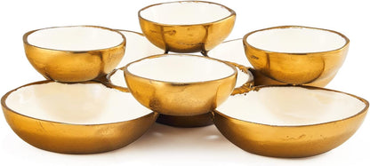 Cluster of 9 Round Serving Bowls