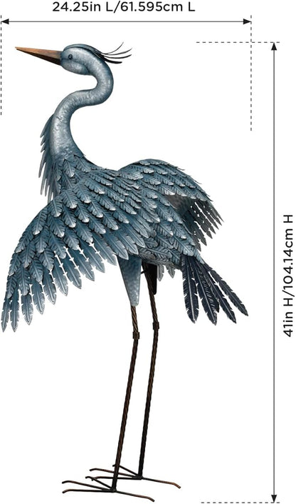 Rustic Metal Bird Sculpture
