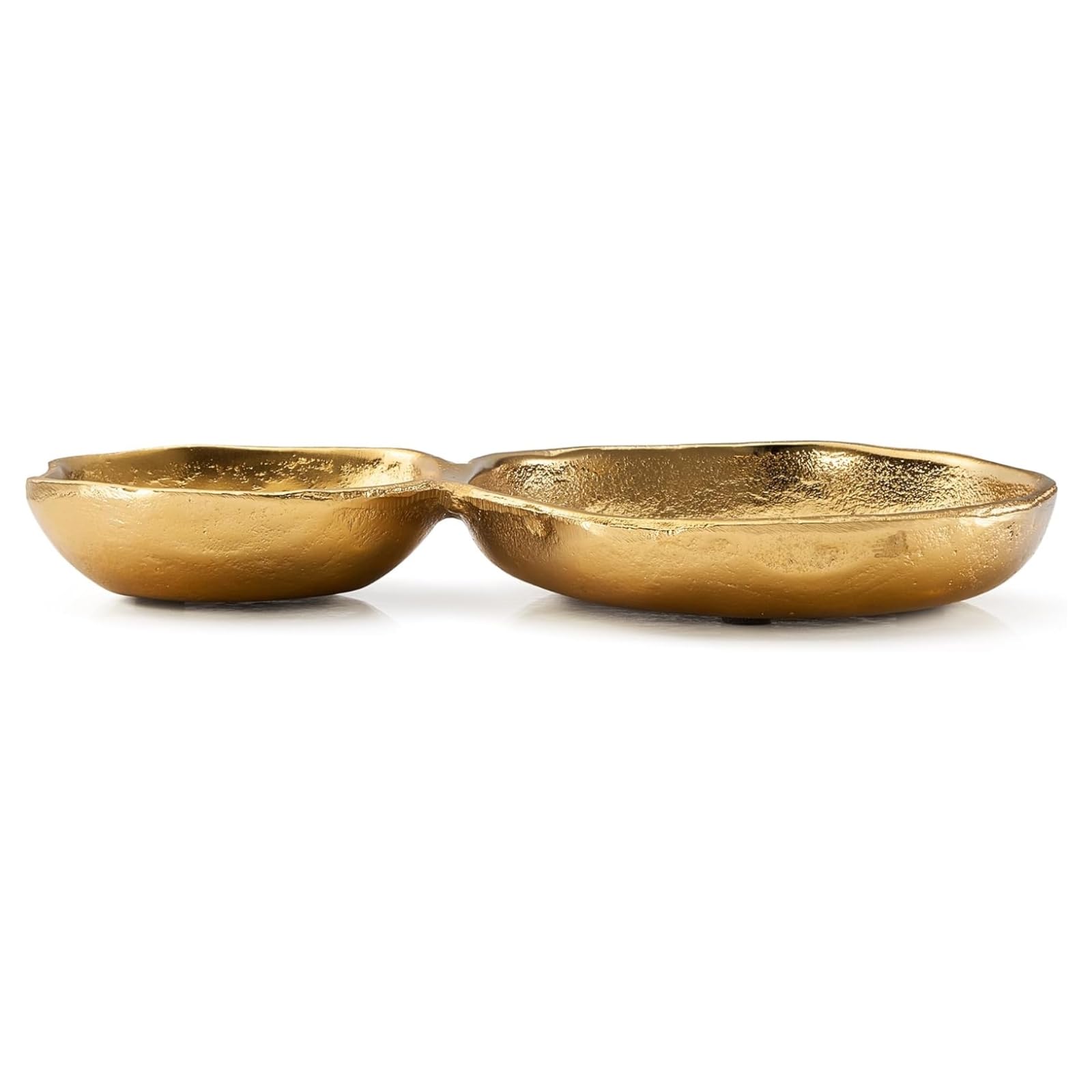 2 Cluster Decorative Bowls - Bright Gold Brass