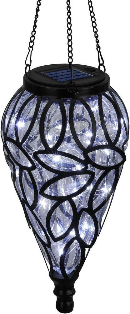 Outdoor LED Solar Hanging Lantern - Cool White