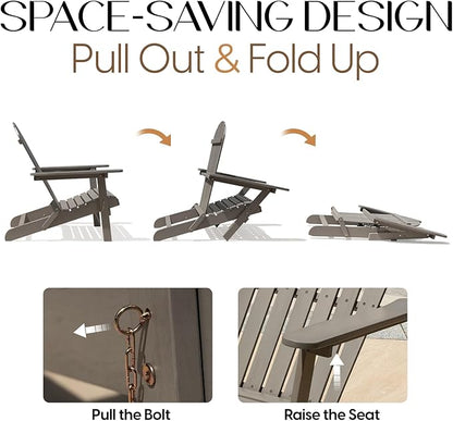 Idzo Outdoor Adirondack Chair -  Set of 2, Gray