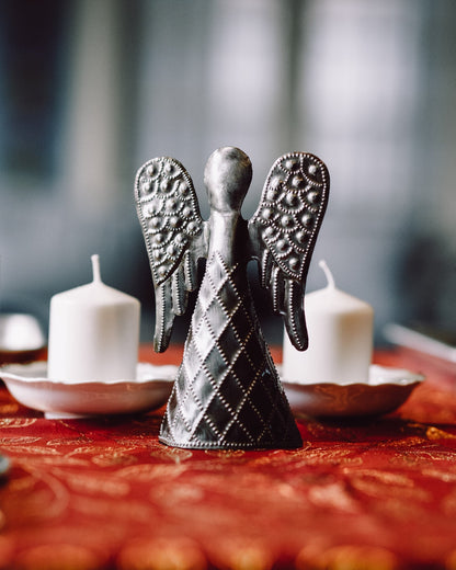 Hanadcrafted Metal Standing Angel - Medium