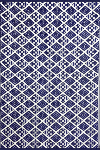 Scotch Blue &amp; White Outdoor Mat