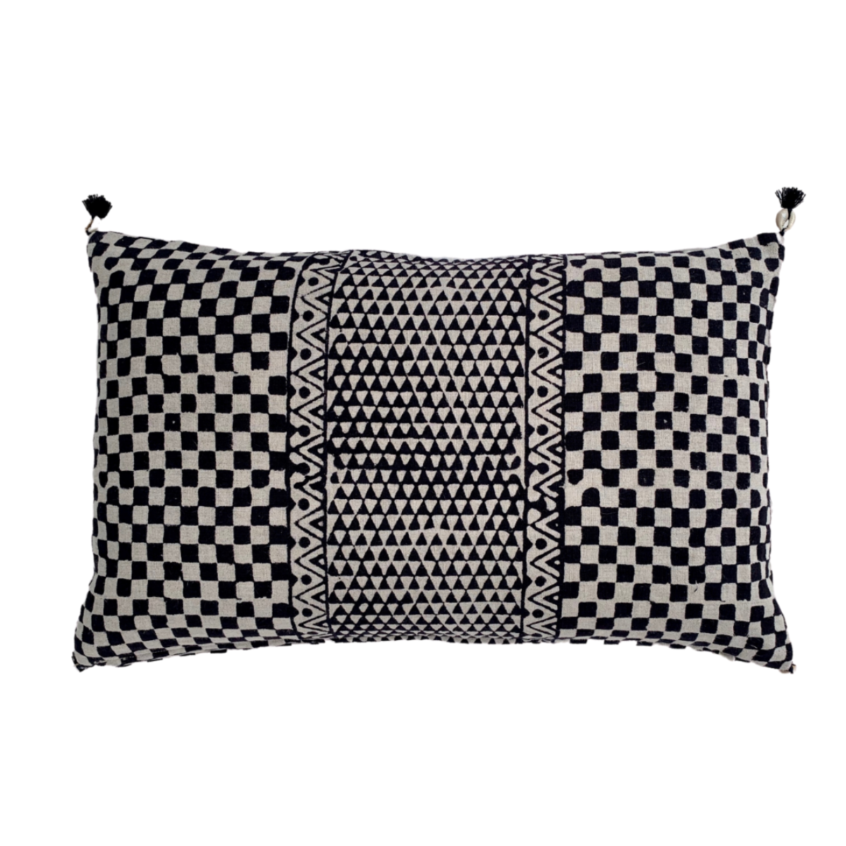 Samburu Charcoal Petit Lumbar Pillow Cover