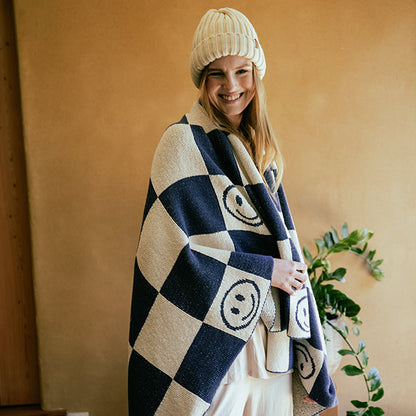 Happy Organic Cotton Knit Throw Blanket