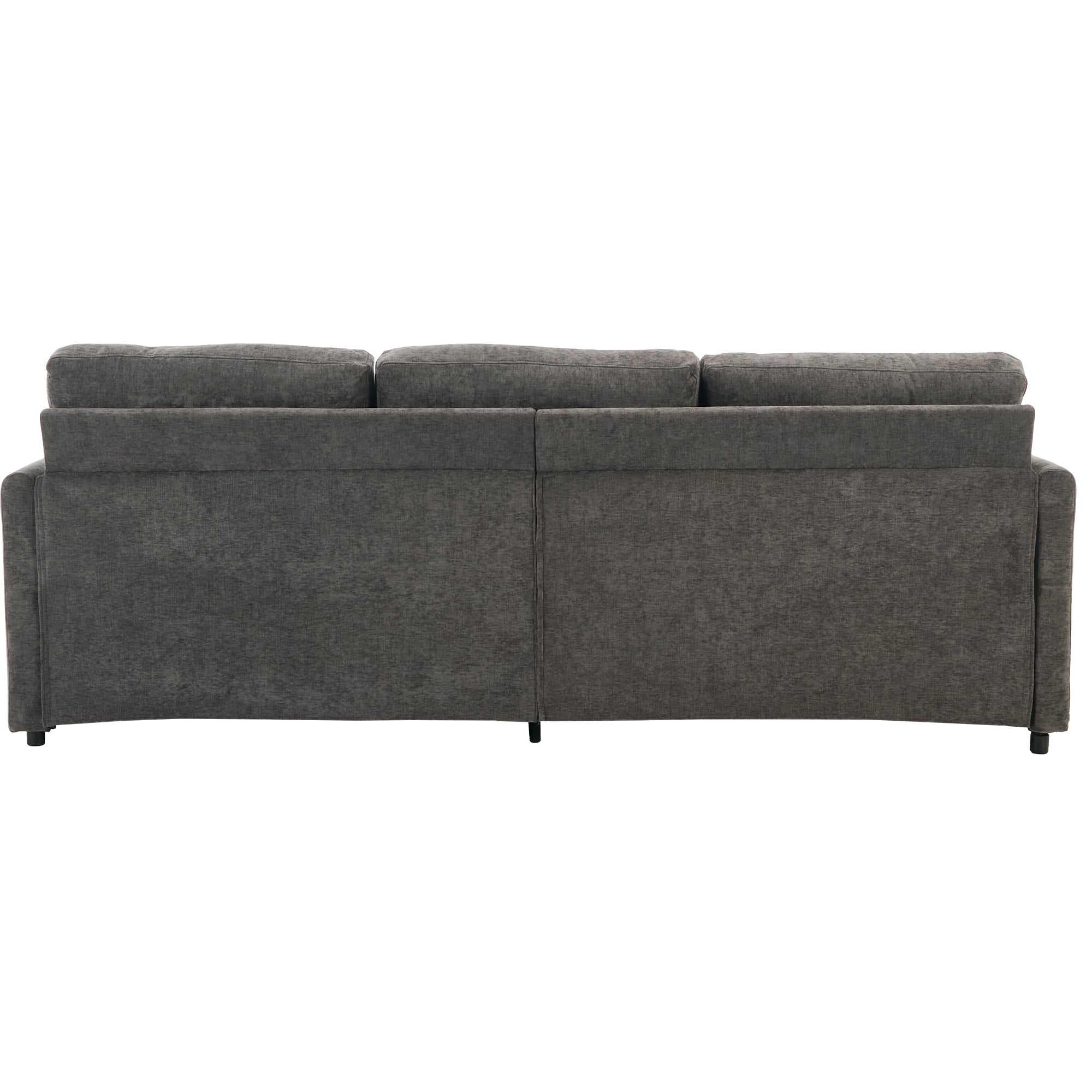 Cozy Upholstered Oversized 3-Seater Cloud Sofa in Dark Gray