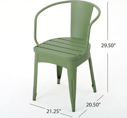 Outdoor Bistro Set in Matte Green