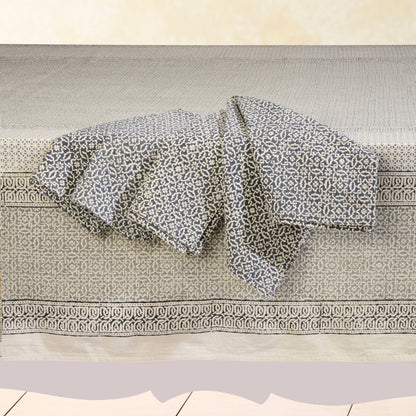 Hand Block Printed Cotton Tablecloths - Multiple Colors