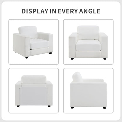 39 Inch Oversized Chenille Upholstered Accent Chair
