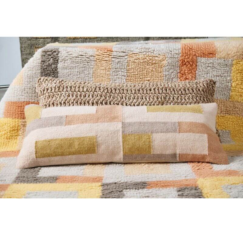 Shale Handloom Cotton Large Lumbar Pillow