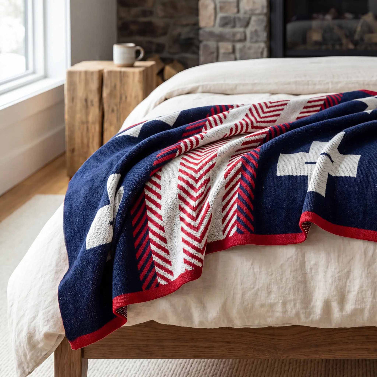 Heritage Trail - Cotton Sustainable Knit Geometric Throw Blanket