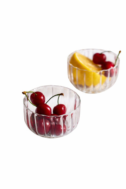 Kira Borosilicate Mouth- Blown Glass Bowls - Set of 2