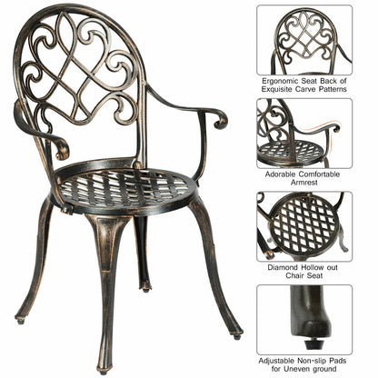 3 Piece Outdoor Bistro Set with Removable Ice Bucket