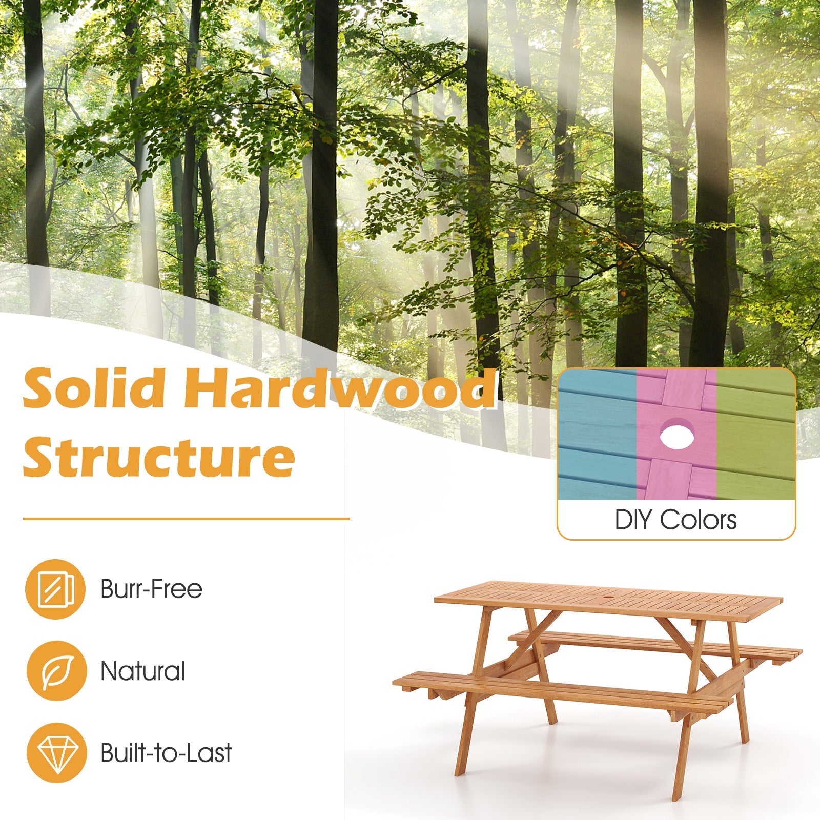 6 Person Picnic Table Set