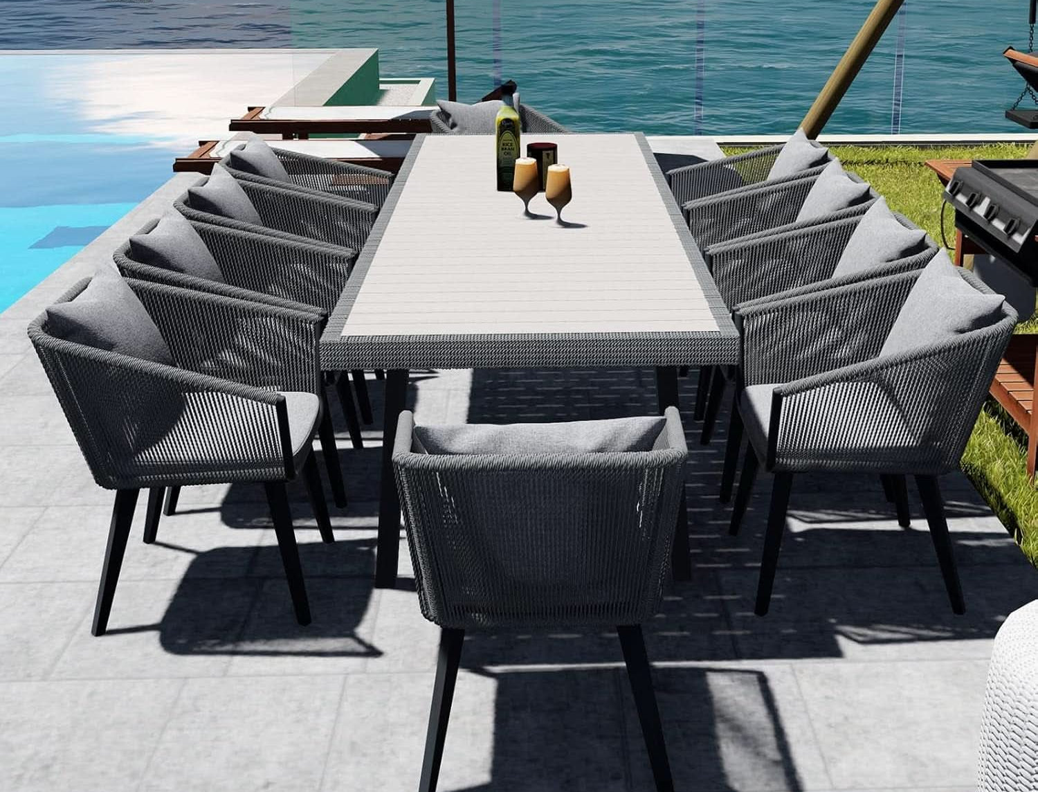 Elegant 11 Piece Patio Dining Set for Outdoor Spaces