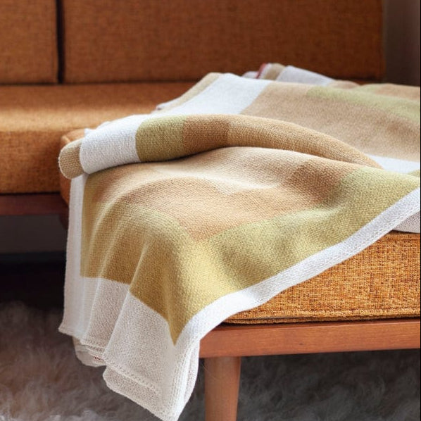 Bauhaus - Cotton Sustainable Knit Geometric Throw Blanket
