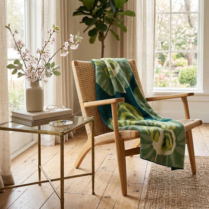 Floréal 7 by E.A. Seguy - Cotton Sustainable Knit Floral Throw Blanket