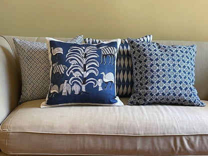 Kenya Indigo Decorative Pillow