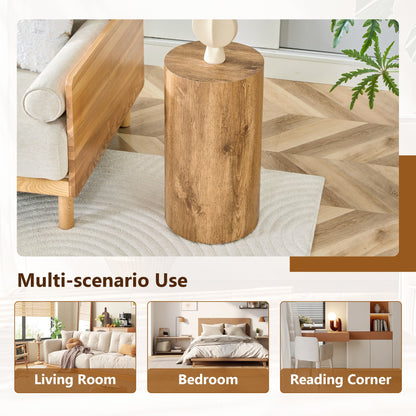 Modern Minimalist Set of Two Cylinder Coffee Tables